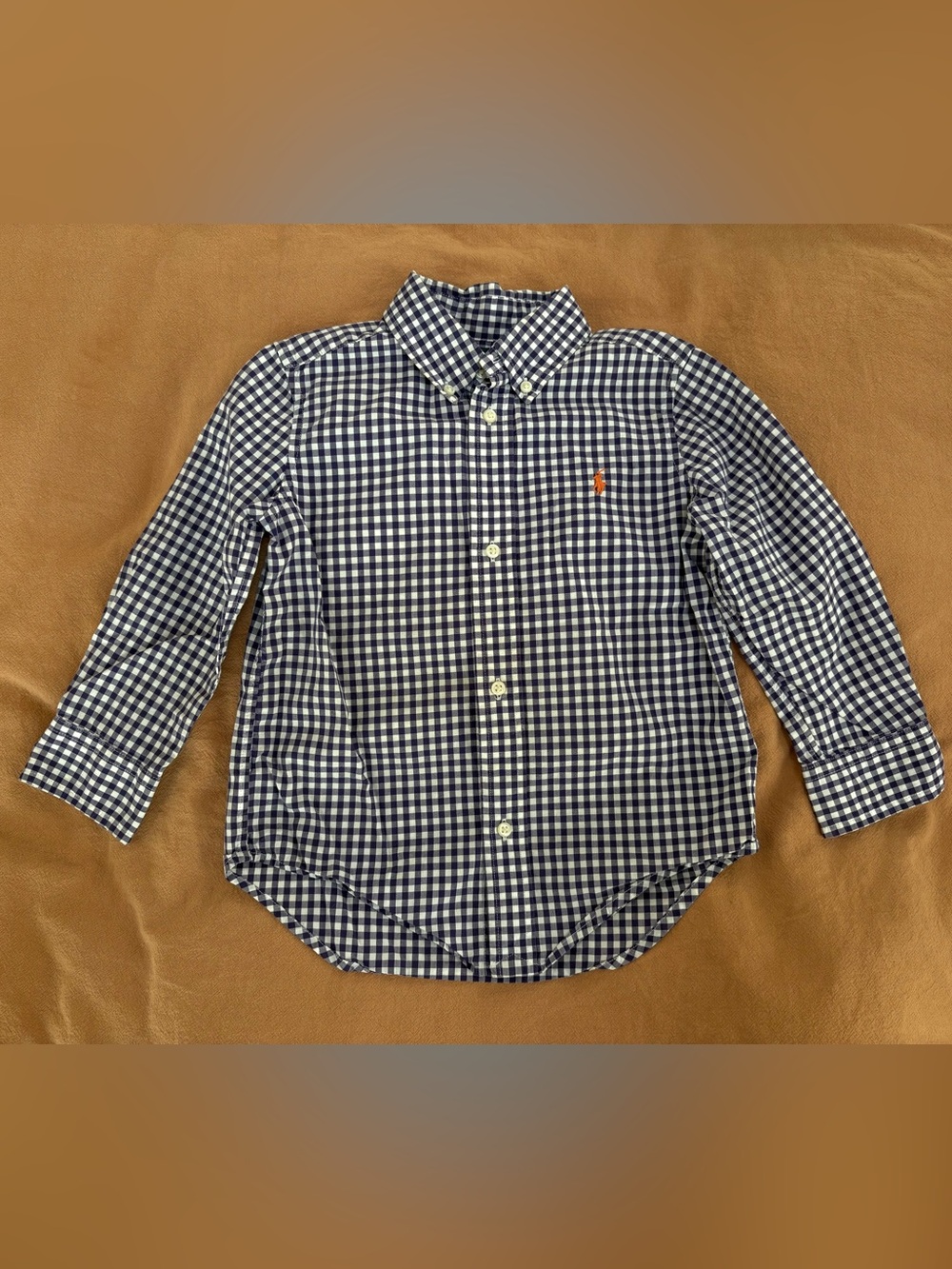Kids Polo by Ralph Lauren Purple & White Gingham Button-Down Shirt